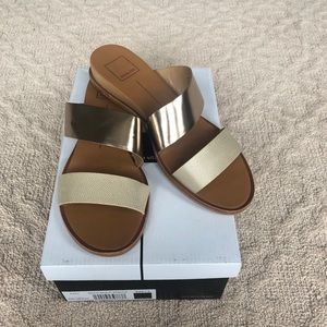 Dolce Vita Gold Slides 7.5